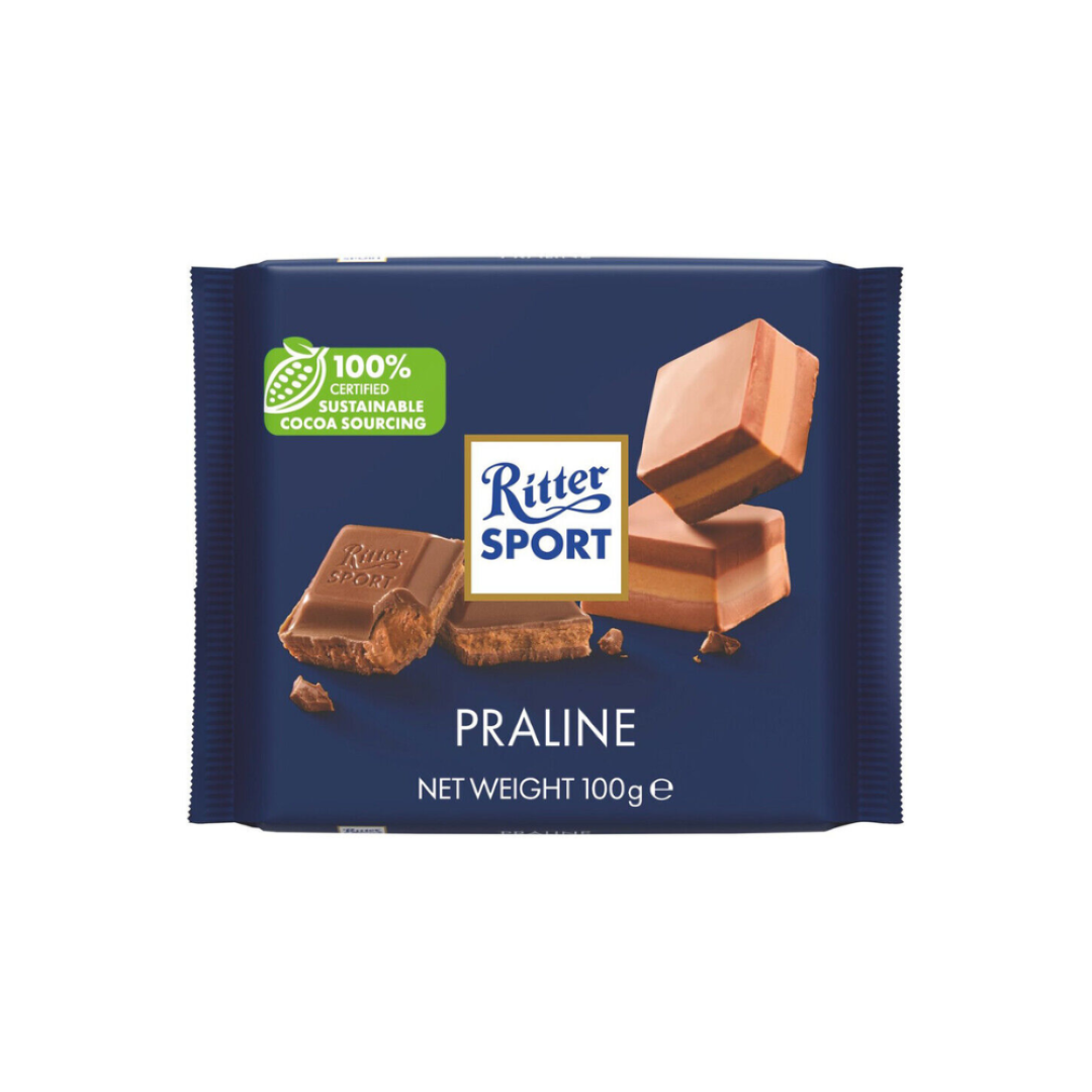 RITTER SPORT PRALINE CHOCOLATE 100G